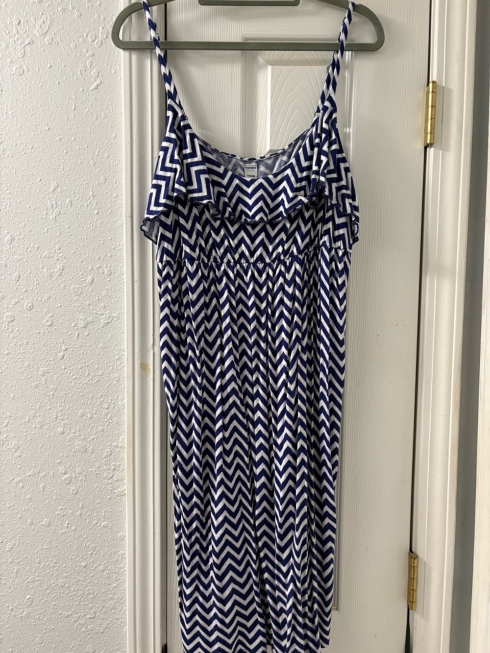 Old Navy Navy and White Chevron Sundress